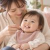 赤ちゃんの歯をやさしくみがく母親（AI生成イメージ）